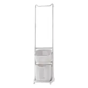 Lauft Bathroom Laundry Clothes Basket Trolley Bin Hamper Hanging Storage Rack