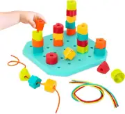 Battat – Toddler Peg Board – Stacking Peg Board Set – Fine Motor Skills Toy –...