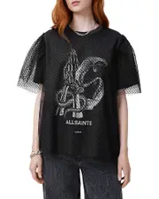 Allsaints Tommi Mesh Oversized T-Shirt