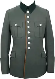 [militaryharbor] WW2 WWII German Heer M27 Officer Field Police Gabardine Piped Service Tunic Jacket I