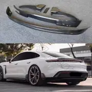 5xFor Porsche Taycan 2020-24 Real Carbon Fiber Rear Bumper Diffuser Lip Spoiler (for: Porsche)