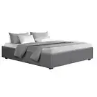Artiss Bed Frame King Size Gas Lift Base With Storage Platform Grey Fabric Toki