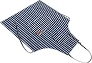 Striped Cooking Apron Grease Proofing Apron with Pocket for Men Women for Hairdressing Restaurant Service and Kitchen Use
