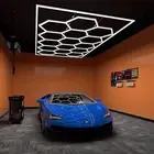 LED Hexagon Lighting 15 Grid System Hexagon Lights for Warehouse Garage 60600LM