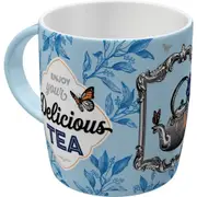 Nostalgic-Art 360ml Ceramic Mug Always Time For A Tea Coffee Cup w/ Handle Blue