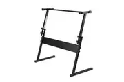 Z Style Keyboard Stand Piano Music Holder Musical Instrument Organizer Adjustable Portable Fits 54 or 61 Key Pianos Steel Black