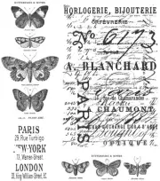 Tim Holtz Cling Stamps 7"X8.5"-Papillon CMS-106