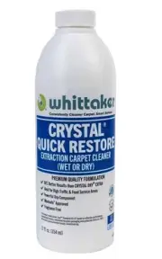 Whittaker Crystal Quick Response, 12 oz. (12 PK) Extraction Carpet Cleaner NEW