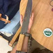 Handmade Custom Forged Artyom dans Metro 2033 knife with leather sheath