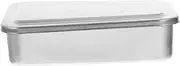 LIFKOME Stainless Steel Tray Organizer with Lid for Medical Instruments High Temperature Resistant Cleaning Box Versatile Design for Safe Storage of Plates and Cylinders