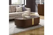Coffee Table | MDF Board | Melamine Interior | Ample Storage | Dark Walnut Colour