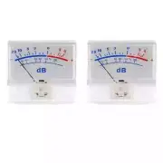 2pcs Professional P-55B VU Meter Power Amplifier DB Level Meter Header