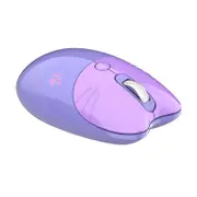 Cute Noiseless Computer Mouse with 2.4G Portable USB Receiver and 3 Adjustable DPI M3DM-Purple