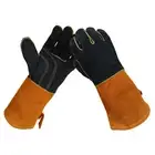 BBQ Gloves Heat Resistant Cooking Leather Grilling Non-Slip Kitchen Fire Gloves
