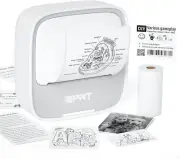 iDPRT Mini Printer with Sticker Paper, Portable Sticker Printer Efficiently and