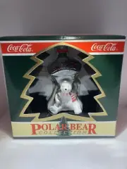 Vtg Coca Cola Christmas Tree Ornament Polar Bear Collection Bottle Opener Coke