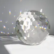 Clear Glass Crystal Ball Prism Pendant Suncatcher Rainbow Maker, Hanging Crystal