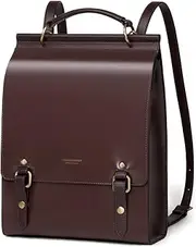 [Cnoles] Leather Backpack Purse For Women Fashion Ladies Vintage Bag Casual School College Travel Backpacks Bookbag