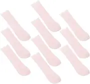 Ear Spoon Tips, Ear Cleaner Replacement Tips 10pcs Soft Silicone Ear Wax Pick Removal Tips Safety Ear Scoops Sleeves Accessories Set for Teens Adults Oval Pink