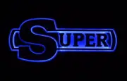 1x 24V LED Big 3D Mirror SUPER Sign Blue LED Interior Light for Scania Trucks