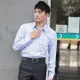 JIA HUEI 長袖柔挺領 CoolBestII 修身剪裁涼感防皺襯衫 [藍色[台灣製造