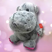 NEW Aurora Hunk of Love Hippo Soft Plush Large 14" Chunky Stuffed Animal NWT