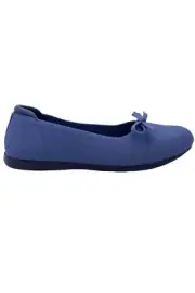 Clarks Cloudsteppers Knit Bow Flats Carly Hope Denim