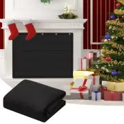 Fireplace Cover for Heat Loss, Fireplace Draft Stopper, Black, Water Resistan...