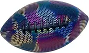 Perfeclan Glowing Rugby Ball American Football Recreational Play Ball Practical Official Size Football Light up Rugby Ball for Exercise