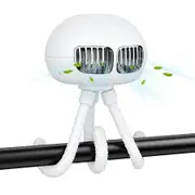 Portable Fan, Stroller Fan, Baby Fan for Stroller and Car Seat, Portable Bladeless Fan, USB Charging Fan,Suitable for Desks, Bicycles
