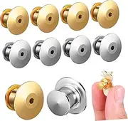 [TEHAUX] Diy Enamel Pin Locking Pin Backs 10pcs Metal Brooch for Women Simple Elegant Design