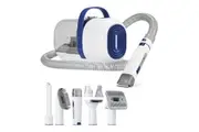 Petzly Pet Grooming Kit 7 in 1 Kit Cat Dog Pet Hair Vacuum Blue