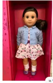NEW American Girl Create Your Own 18" Doll Light Skin- Black Hair - Brown Eyes