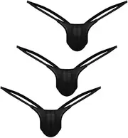 [Generic] Men's Cotton Thong G String Underwear for Men Sretch G-String