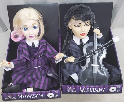 13-in Musical Wednesday Addams & Enid Sinclair Tabletop Animatronics