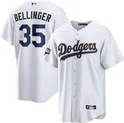 [Outerstuff] Cody Bellinger Los Angeles Dodgers White Kids Youth 4-20 Cool Base Gold Program Home Player Jersey