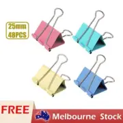 Deli Foldback Clips Color Steel Binder Bulldog Clip Paper Document Bind 25mm