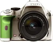 PENTAX DSLR K-x Lens Kit Silver/Green 100