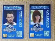 Jurassic World ID Badge -Claire Dearing/Owen Grady set of 2 costume prop cosplay