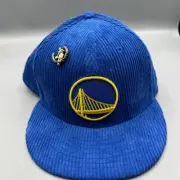 Golden State Warriors GSW Hat Men 7 1/4 Corduroy 59Fifty New Era Fitted Cap New