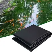 Black Pond Liners, 3.3x26.2ft/6.5x32.8ft/9.8x39.3ft/32.8x49.2ft 5 Mil HDPE Fish Pond Film Reinforced Koi Pond Underlay for Outdoor Ponds, Water Gardens, Waterfall,Fountain(6x8m(19.7x26.2ft))