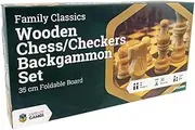 LPG Wooden Folding Chess/Checkers/Backgammon Set 35cm