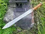 Roman Gladius Historical Custom Handmade Damascus Steel Dagger Warrior Sword