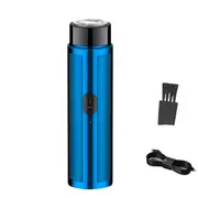 NNEOBA Mini Electric Shaver Portable Razor with LED Display Blue