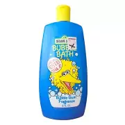 Vintage Sesame Street Big Bird Bubble Bath Bubble Gum Scent 15 Oz Blue Bottle