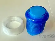 Lot 2pcs Adafruit 24mm Mini LED Arcade Button, Translucent Blue, SPST Momentary