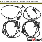4Pcs ABS Wheel Speed Sensor for Nissan Cube 2009-2014 L4 1.8L Wagon Front & Rear (for: Nissan)