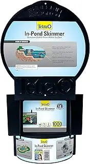 Tetra Pond in-Pond Skimmer, Skims Pond Debris Before It Sinks, Black 13.5 in