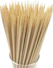 HOPELF 6" Natural Bamboo Skewers for BBQ，Appetiser,Fruit，Cocktail,Kabab(100 PCS)
