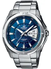 Casio Edifice EF-129D-2AVEF Blue Dial Grey Stainless Steel Mens Watch